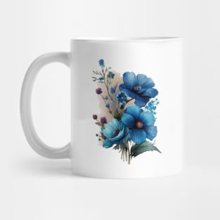 Blue Peonies Mug